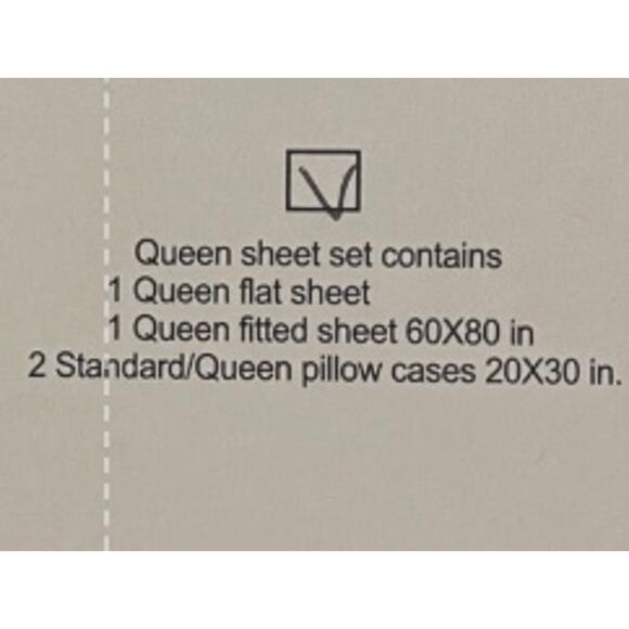 Tree Organic Cotton Queen Sheet Set White New in Box - Picture 3 of 3